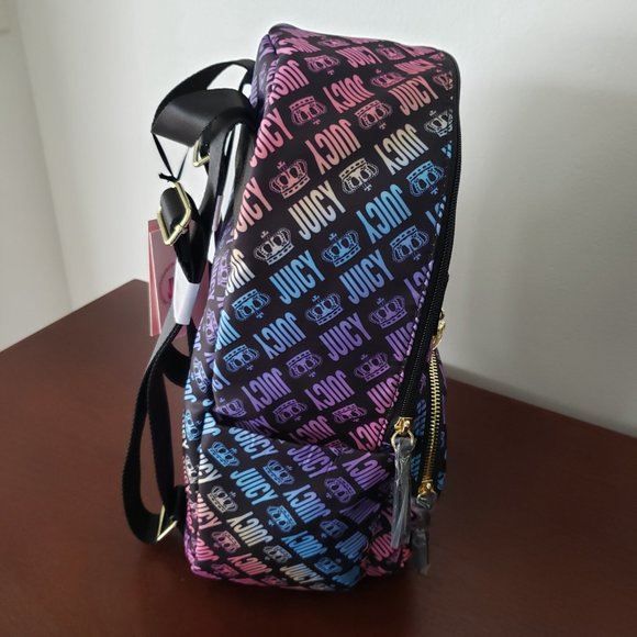 Juicy By Juicy Couture Good Sport Backpack Black Multicolor NWT main image 6